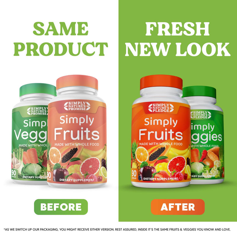 [Australia] - Simply Nature's Pledge - Packed with Over 40 Different Fruits & Vegetables - Made with Whole Food Superfoods - with Aloe Vera ‚Äì 100% Soy Free - 90 Count (Pack of 2) 90 Count (Pack of 2) 
