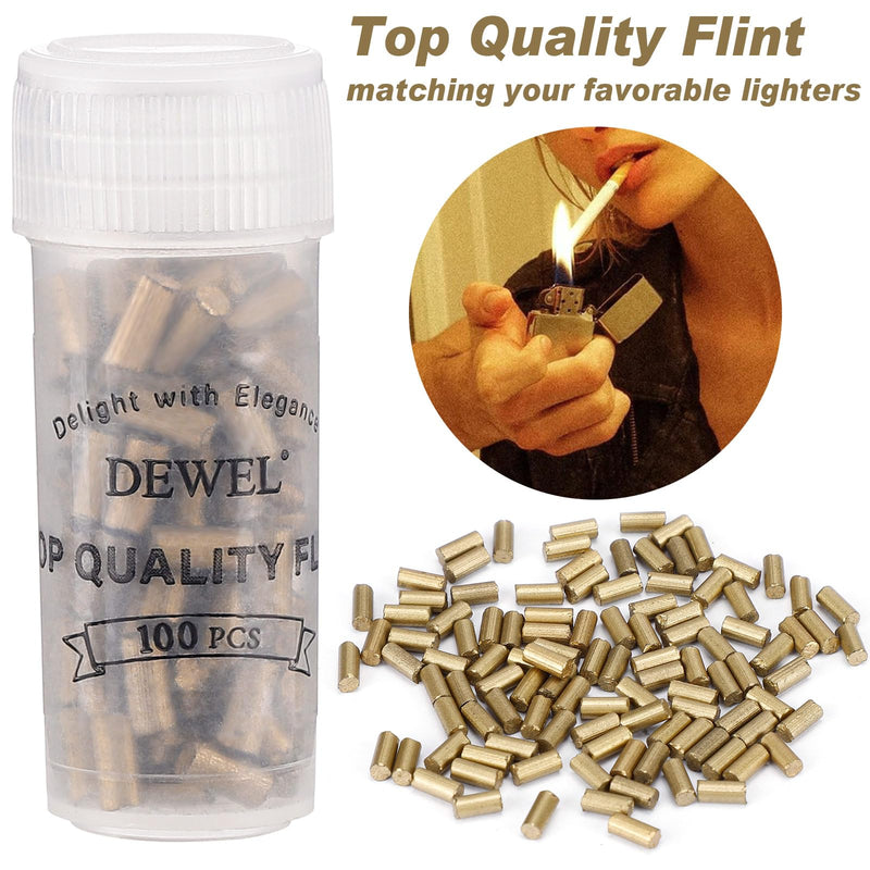 [Australia] - DEWEL flint lighter striker, flint lighter replacement, lighter refill, lighter fuel, lighter flint refills, gas lighter refill, torch striker, flint stone for Petrol or Gas Lighter, with wick 