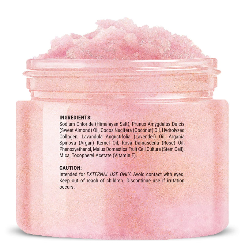[Australia] - Himalayan Salt Body Scrub 12 oz - with Collagen and Stem Cells - Exfoliating Salt Scrub for Cellulite - Deep Cleansing for Acne, Scars, Wrinkles - Moisturizes Skin 12 Ounce (Pack of 1) 