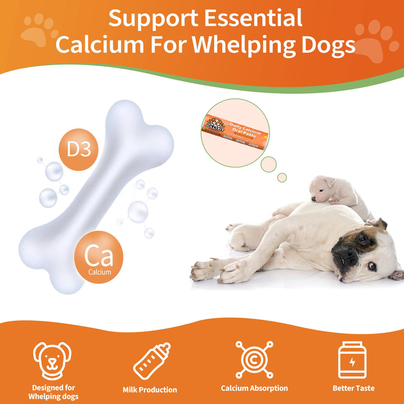 Oral Calcium for Whelping Dogs & Cats, Fast-Absorbing Calcium for Dogs, Supports Whelping Labor and Milk Production, Enhances Colostrum for Puppies, Daily Calcium Supplement for Pets - 1 oz - PawsPlanet Australia