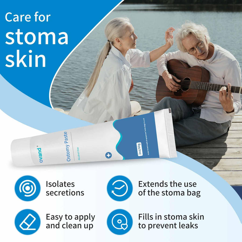 [Australia] - Ostomy Paste, Alcohol-Free Skin Barrier Ostomy Paste, Stoma Care Supplies Osotmy Supplies Accessories,Ostomy Bag Protect Skin Barrier Adhesive & Filler-2.1 Ounce Tube 