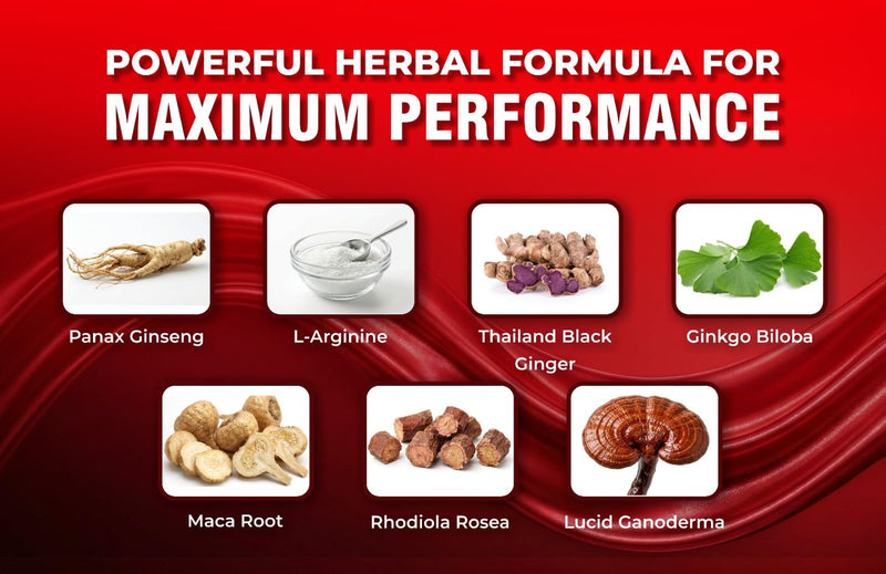 Red Ginseng Complex 750mg – Energy, Strength & Vitality Support – Stamina & Performance Herbal Supplement – Mood & Endurance Formula – 10 Tablets