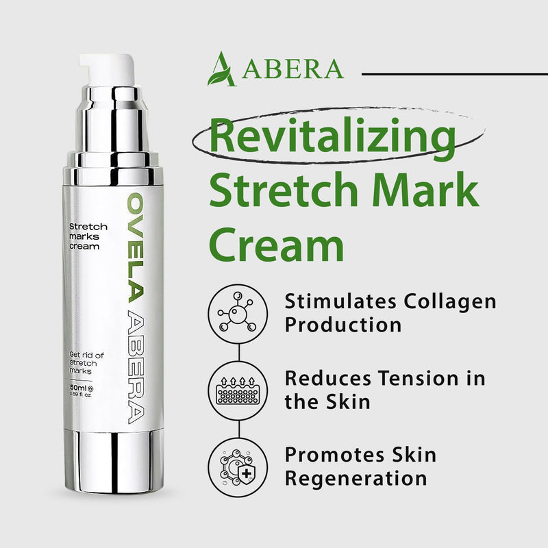 [Australia] - Abera Ovela Maternity Stretch Mark Cream with Eye Mask for Pregnancy and Weight Fluctuations, Stretch Mark Treatment Pregnancy Must Haves, Deep Stretch Mark Removal, All Skin Types, 1.69 fl oz 