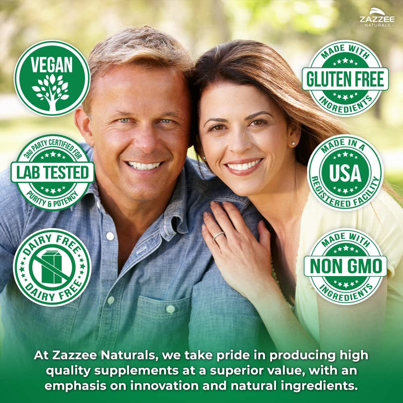 [Australia] - Zazzee 100% Pure Organic Himalayan Shilajit 20:1 Extract, 7000 mg Strength per Capsule, 50% Fulvic Acid, 120 Servings per Bottle, 20X Potency, Rich in Trace Minerals, Non-GMO, Vegan, Made in The USA 