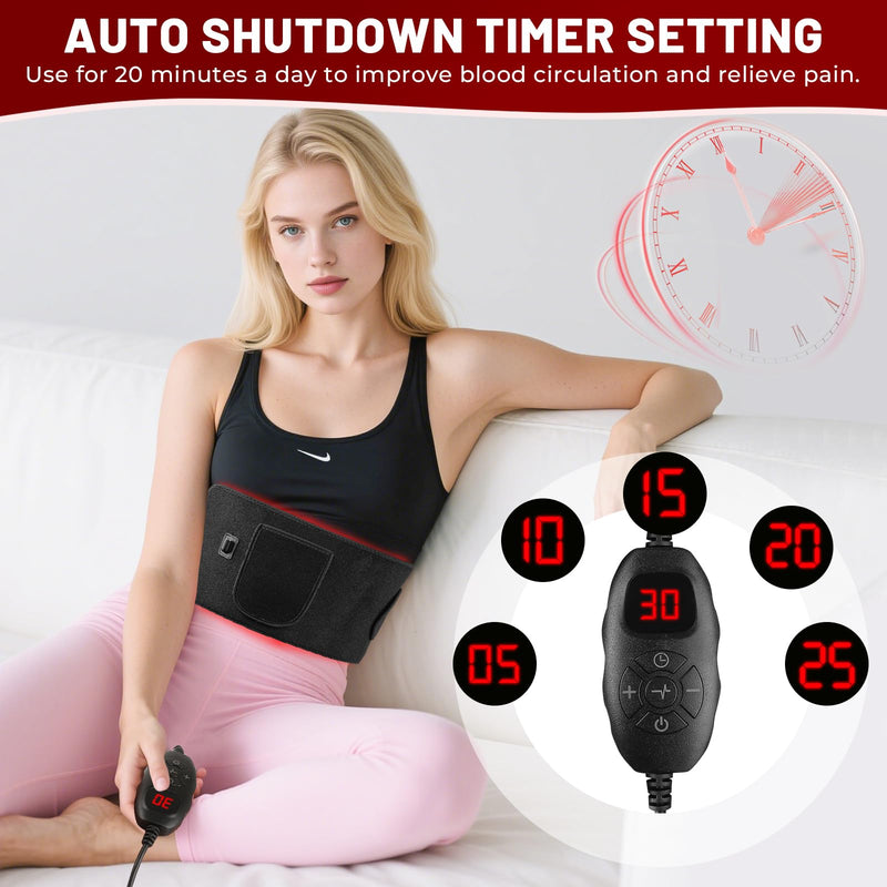 [Australia] - Red Light Therapy for Body, 140 LEDs Infrared Light Therapy for Shoulder Waist Muscle, Upgraded 3 in 1 Led Beads, 660nm Red Light & 850nm Near Infrared Light Therapy Belt 