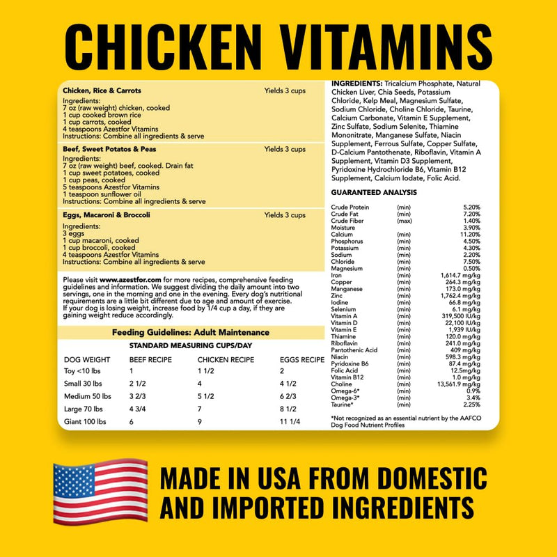 Homemade Dog Food Supplement Dog Vitamins Made in USA Add to Holistic Whole Food Diets Raw BARF All Breeds Puppy Adult 16oz Powder - PawsPlanet Australia