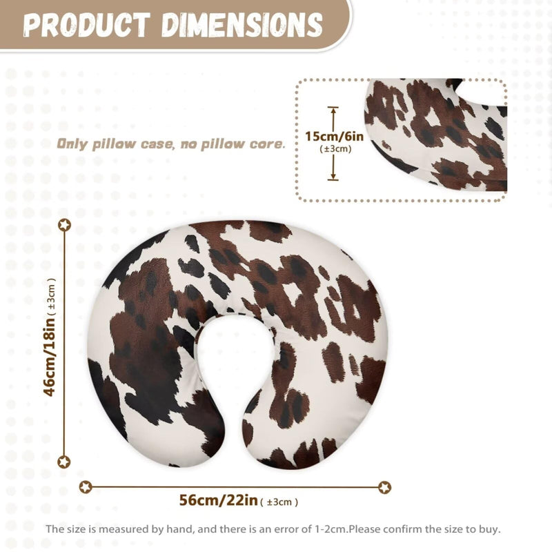 [Australia] - Brown Cow Print Breastfeeding Pillow Slipcover for Baby Nursing Pillow Cover Cuddle Pillow Slipcover Detachable Nursing Pillow Protective Baby Feeding Baby Essentials Brown Cow Print 