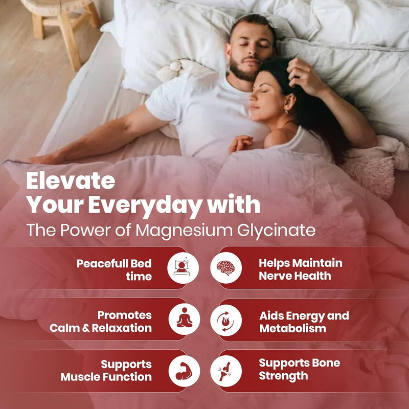 Magnesium Glycinate Gummies (400mg / Serving) - Sugar-Free Magnesium Gummies for Women, Men & Kids, Muscle, Nerve, Bone & Heart Support, Relaxation & Sleep Support - 60 Serving
