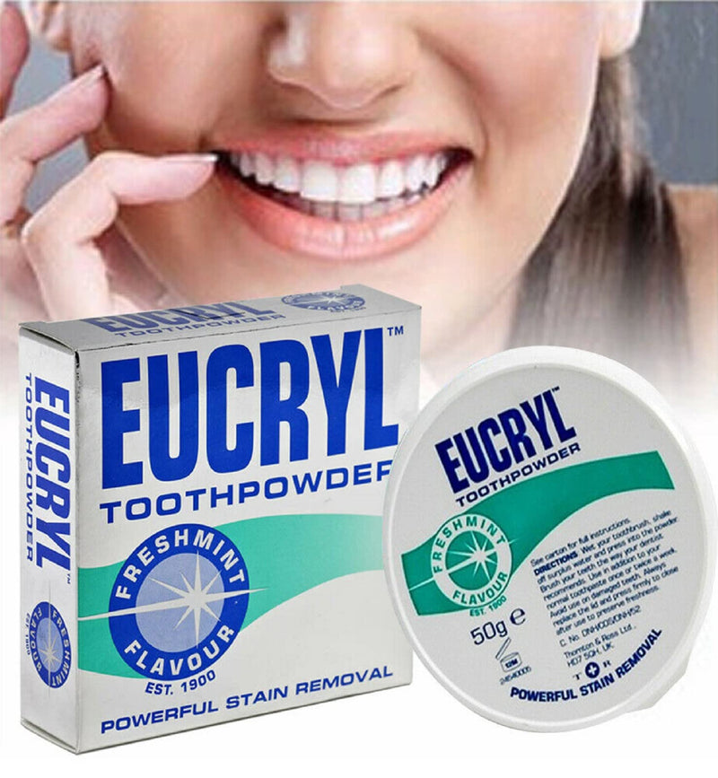 Eucryl Smokers Tooth Powder Freshmint Flavour (50g) - Pack of 2