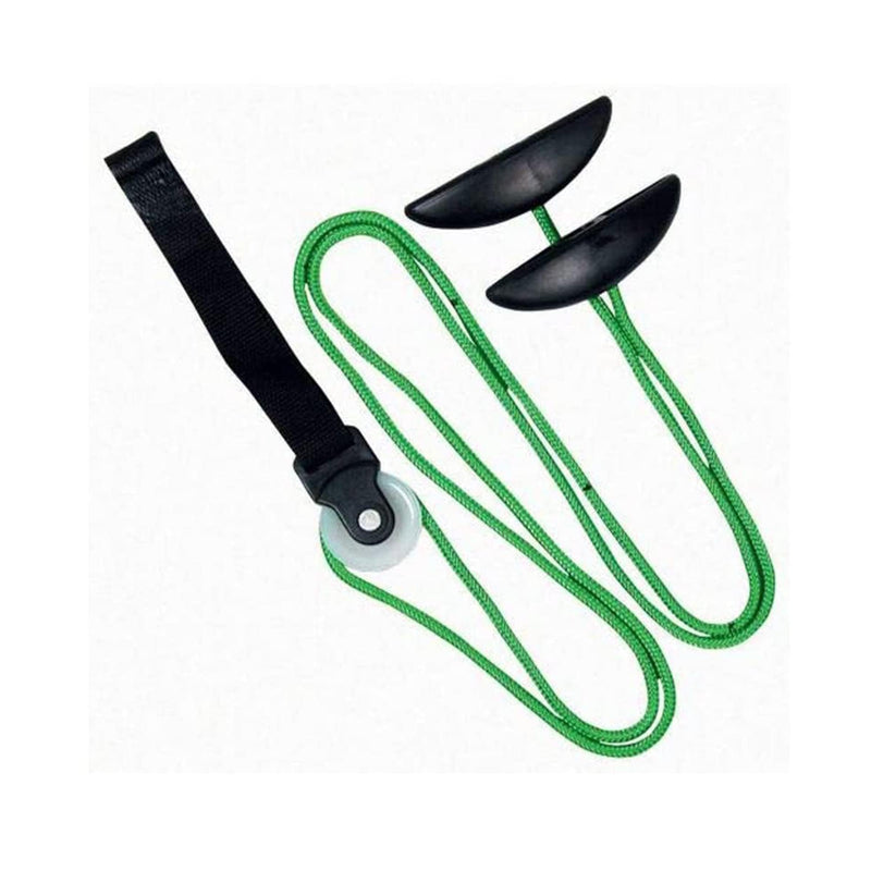 [Australia] - Pulley with Rope and Door Strap, Easy to Use Exercise Equipment for Frozen Shoulder and Hand/Arm Exercise Material Nylon Plastic Colour Green and Black, Smooth Action Pulley 