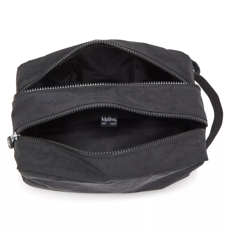 Kipling Women’s Agot Toiletry Bag, Lightweight Travel Organizer, Nylon Cosmetics Kit One Size Black Noir