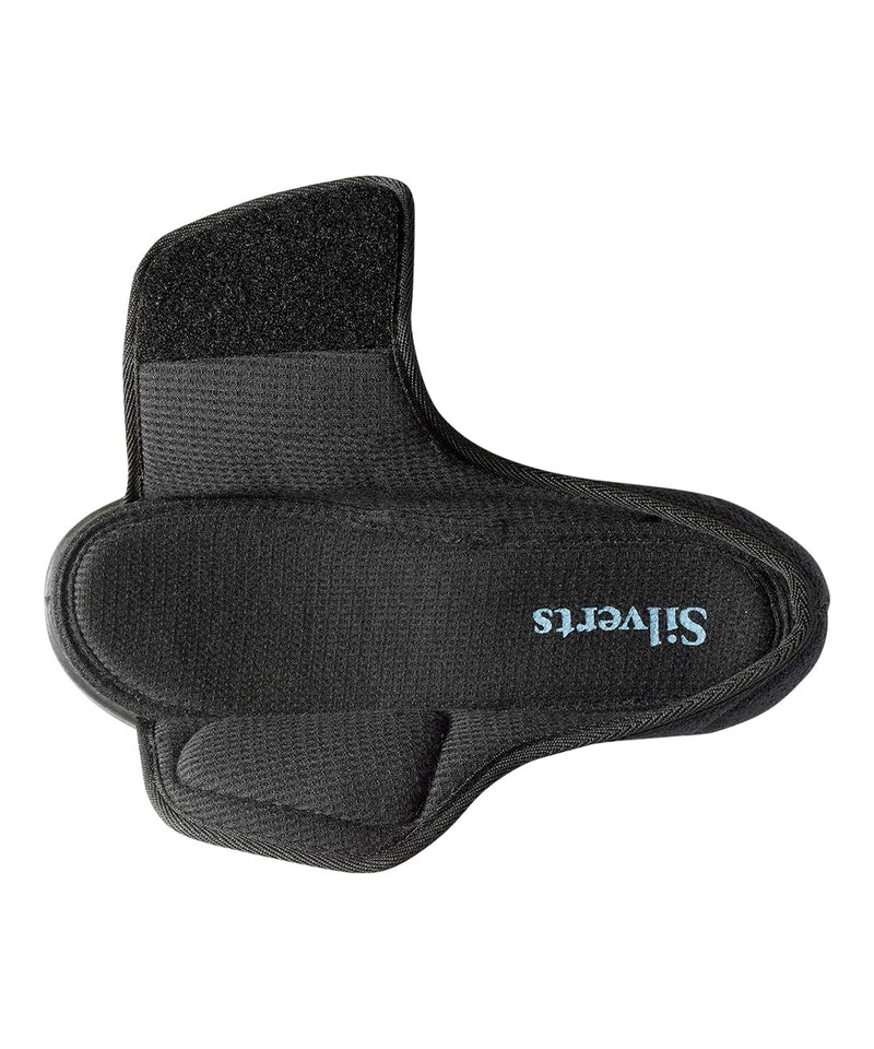 [Australia] - Silverts Diabetic Open-Toe Shoes for Women | Extra-Wide Non-Slip Comfortable Slippers for Elderly, Swelling, Sensitive Feet 7 Wide Black/Black 