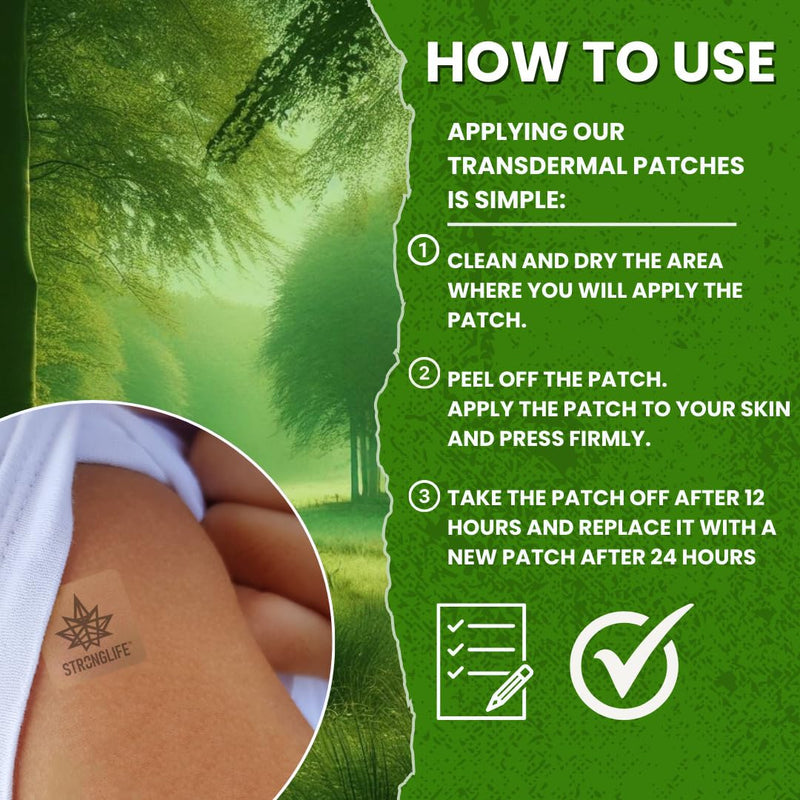 Stronglife Hemp Patches - 30 Hemp Oil Patches - 70mg per Patch with Total of 2100mg -12 Hour Transdermal Adhesive Discreet Patches UK - Hemp Cream Topical Alternative (Clear Patch) Clear Patch