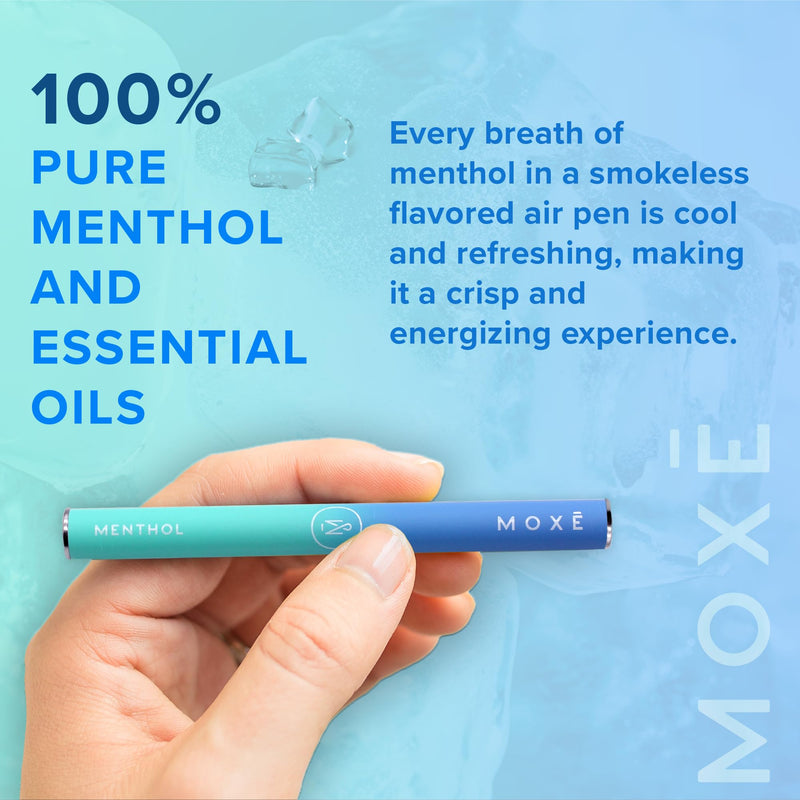 [Australia] - MOXE Natural Menthol Air Inhaler | Non Electric Long-Lasting Flavored Air Refreshing Support | Oral Fixation Menthol Essential Oils, Craving Relief - 3 Pack 