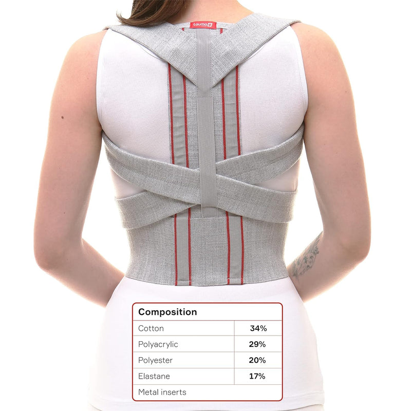 Posture Corrector with Metal Inserts for Women and Men, Adjustable & Breathable Back Brace, Pain Relief for Neck, Back, and Shoulders, Upper Back Support, Back Straightener for Posture, Small