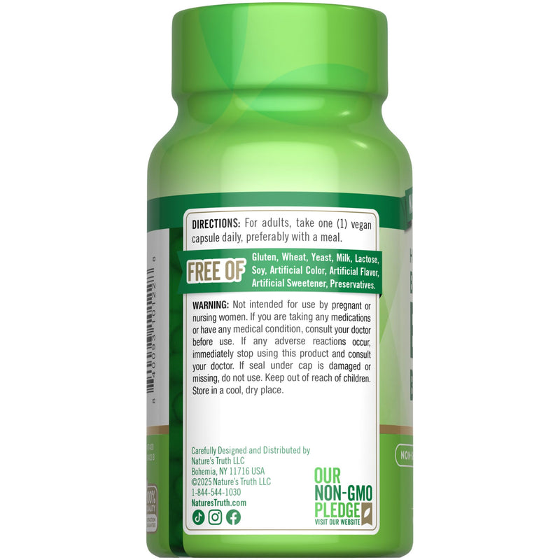Nature's Truth Vitamin B Complex for Women and Men | 60 Capsules | High Potency B-100 | Vegan, Non-GMO & Gluten Free Supplement 60 Count (Pack of 1)
