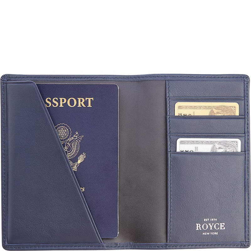 Royce Leather RFID Blocking Passport 5.62 x 4 0.25 Silver