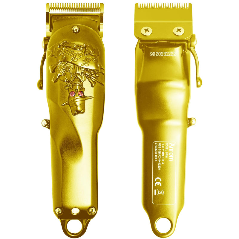 [Australia] - Hair Clippers for Men Professional - Cordless & Corded Barber Clipper for Home Hair Cutting Grooming Set, Rechargeable Mens Hair Clipper & Trimmer (Gold) Gold 