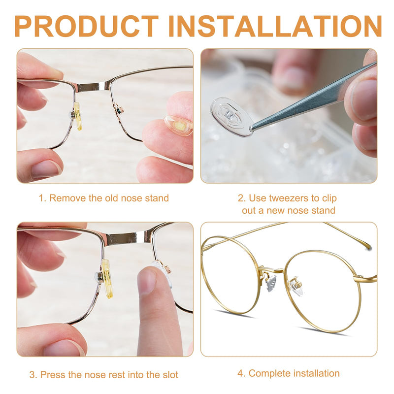 [Australia] - Fsttre Glasses Nose Pads Silicone Glasses Pads Glasses Nose Pads Soft Transparent Non-Slip Nose Pads Glasses for Glasses Sunglasses Non-Slip Glasses Stopper Nose Pad Glasses Accessories 6 