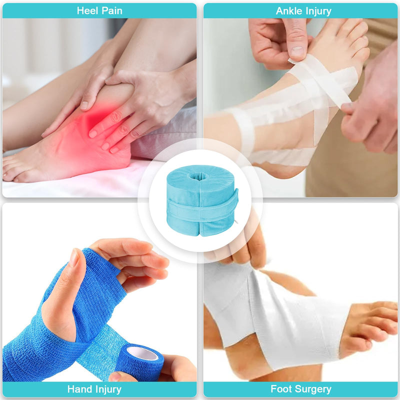 [Australia] - 2 PCS Foot Elevation Pillows, Soft and Zipper Removable Cover Ankle Heel Elevator Wedge, Foot Support Pillow for Pressure, Bed Sore Ulcer, Feet Leg Rest and Leg Rest Post Surgery (Blue) Blue 