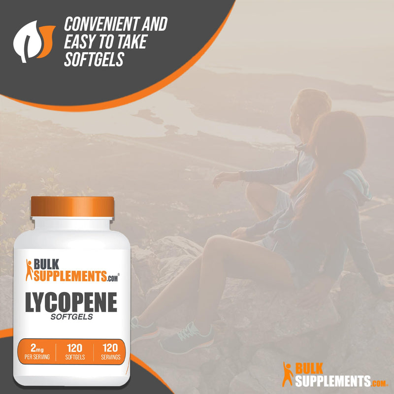 BulkSupplements.com Lycopene Softgels - Lycopene Supplement, Antioxidants Supplement - 1 Softgel per Serving (2mg), 120-Day Supply, 120 Softgels (Pack of 1) 120 Count (Pack of 1)