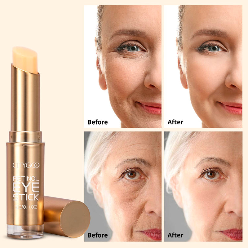 [Australia] - Retinol Eye Stick With Collagen, Hyaluronic Acid For Dark Circle, Wrinkles in 3-4 Weeks, Under Eye Cream Anti Aging, For Puffiness and Bags Reduces Fine Lines 
