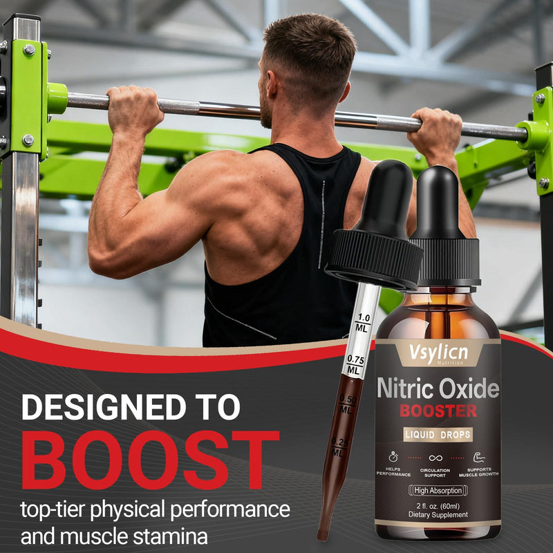 Nitric Oxide Booster Supplement, Nitric Oxide Supplement for Men & Women - High Strength with L-Arginine & L-Citrulline - Nitric Oxide Capsules Substitute for Circulation, Endurance & Recovery - 60ml