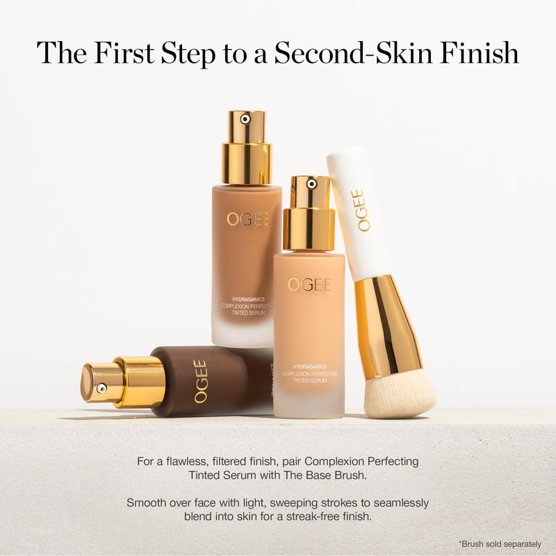 Ogee Complexion Perfecting Liquid Foundation - Linden 1.25N | Lightweight Tinted Moisturizer, Light Beige, Neutral Undertone, with Vitamin C & Jojoba Oil, Certified Organic & Made in USA Linden 1.25N - Light Beige, Neutral Undertones