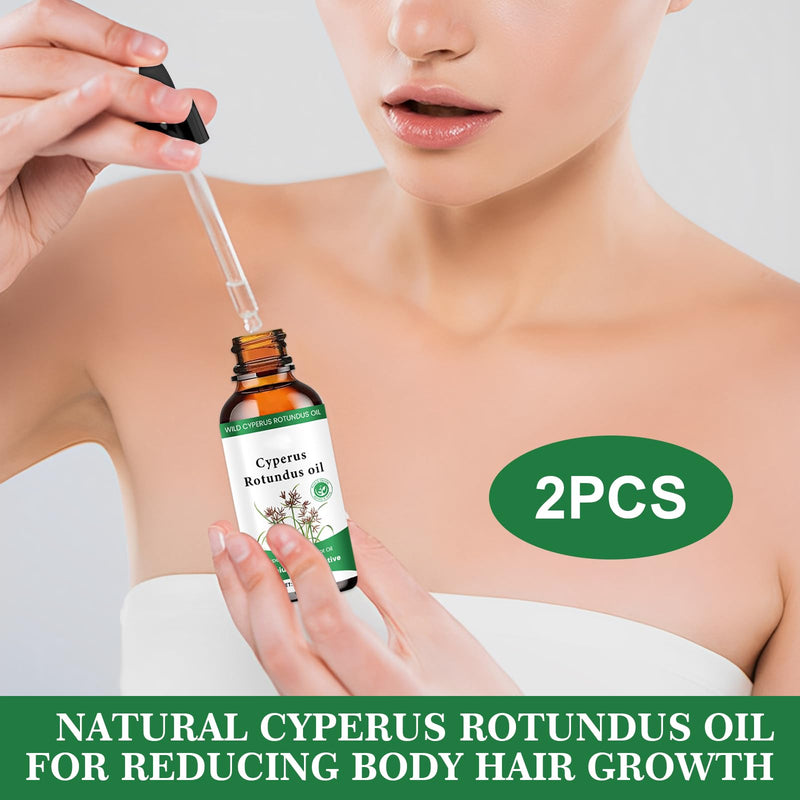 [Australia] - 2 Pcs Cyperus Rotundus Oil Cyperus Oil Cyperus Rotundus Cyperus Rotundus Oil Cyperus Oil for Hair Removal Cyprus Oil Reduces Hair Growth on the Body Suitable for All Skin Types 60 ml 
