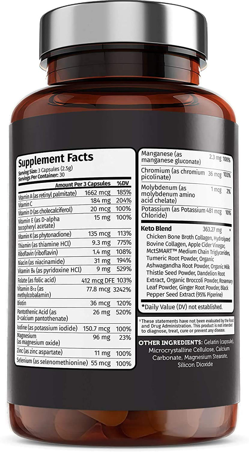 Vitamin Bounty Tune Your Keto and Burn on Keto Bundle - Keto Multivitamin, Calorie Burning for Women and Men, Premium Raspberry Ketones, Energy Support - Bundle 60 Capsule Each
