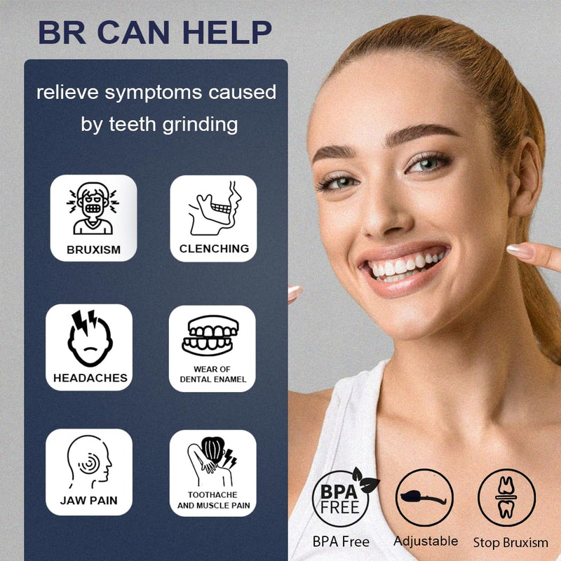 [Australia] - KOHEEL No-Boiling Adjustable Mouth Guard for Teeth Grinding and Clenching, Comfortable Night Guard for Bruxism Relief, TMJ Relief, and Sleep Improvement (2 Count) 2 Count 
