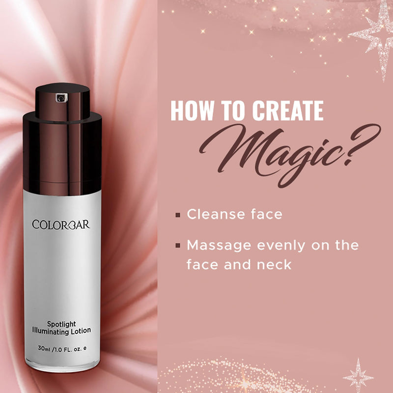 Colorbar Spotlight Illuminating Lotion - Face Moisturizer with Hyaluronic Acid and Mulberry Extract for Deep Hydration - Instant Brightness - 1 oz