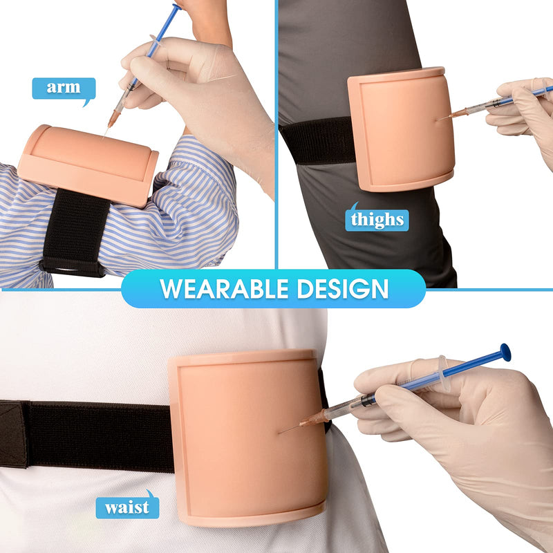 [Australia] - Medarchitect Intramuscular Injection Training Pad Model with 3 Skin Layers IM, SQ, ID Injection Simulator Practice Tool for Medical Education to Student, Nurse, Doctor Educational Supplier 