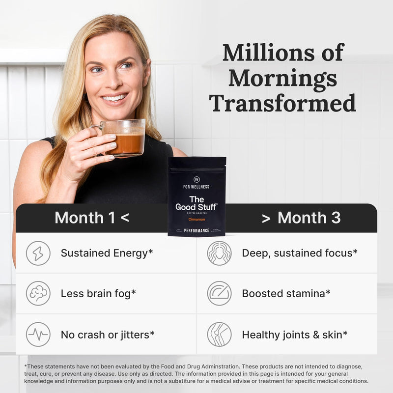 [Australia] - For Wellness The Good Stuff Performance ‚Äì Coffee Booster | Collagen + MCT Powder Supplement with L-Theanine and Antioxidants for Jitter-Free Energy & Stamina | Non-Dairy, Keto-Friendly, 30 Servings Performance Blend - 30 Serving Pouch 