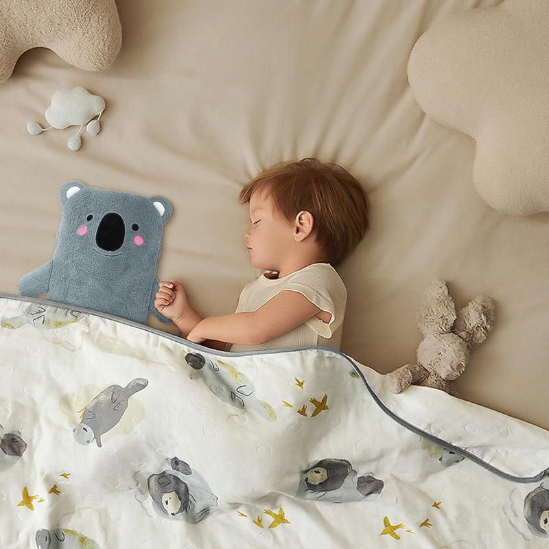[Australia] - Large hot water bottle with soft cover - plush hot water bottle with fluffy 2L, hot water bottles with hand warmer, bed bottle for women, men and children. Koala large hot water bottle 