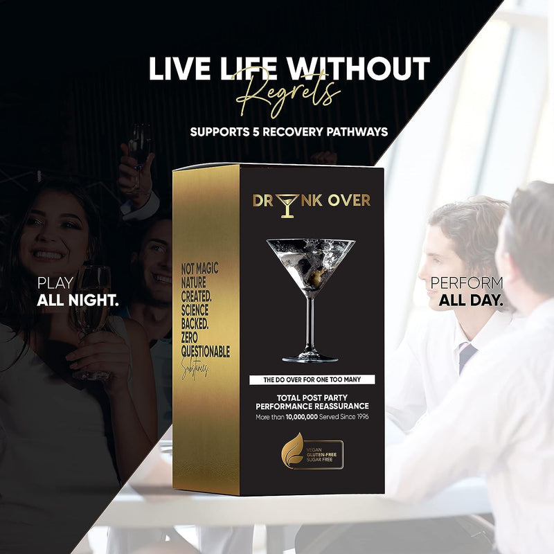 NAVEH PHARMA DRINK OVER | Electrolytes Pill For Better Morning After A Night Out | No Planning Ahead | Party Too Hard Recovery | Patch Cure Kit Supplies | Just Take 1 Capsule Before Bedtime (60 caps).