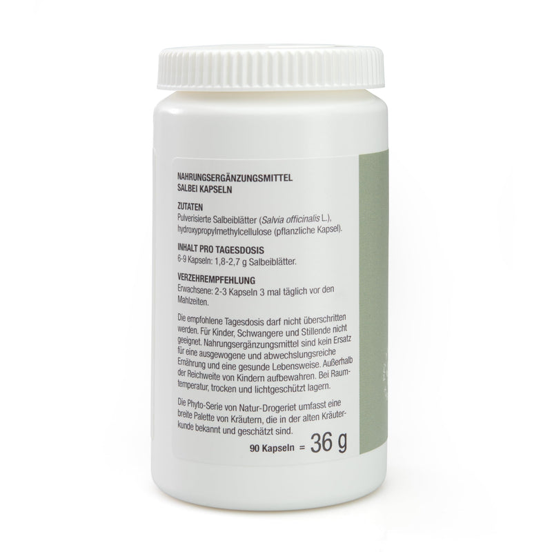 [Australia] - Nature drugstore - Sage capsules 90 pieces - Sage for menopause - Natural sage leaf powder - Relieve the symptoms of menopause - Can be opened for tea or fruit juices 