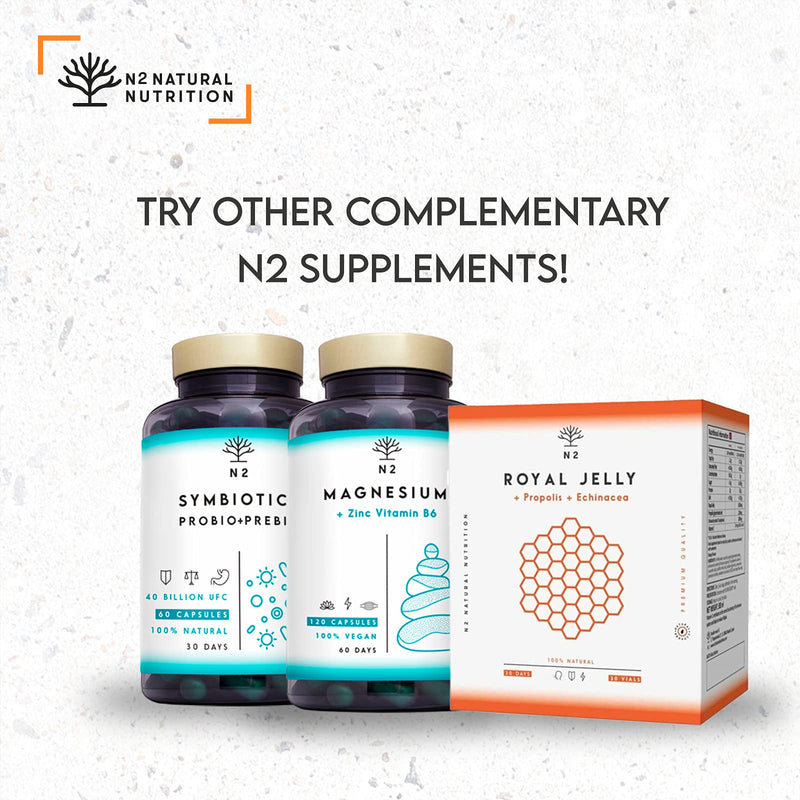 Vitamin C and D - HIGH DOSE 200% of the Recommended Daily Value - Multivitamin 25 Vitamins & Minerals Zinc Magnesium Vitamin E B1 B12 B6 - Women Men 90 Capsules N2 Natural Nutrition