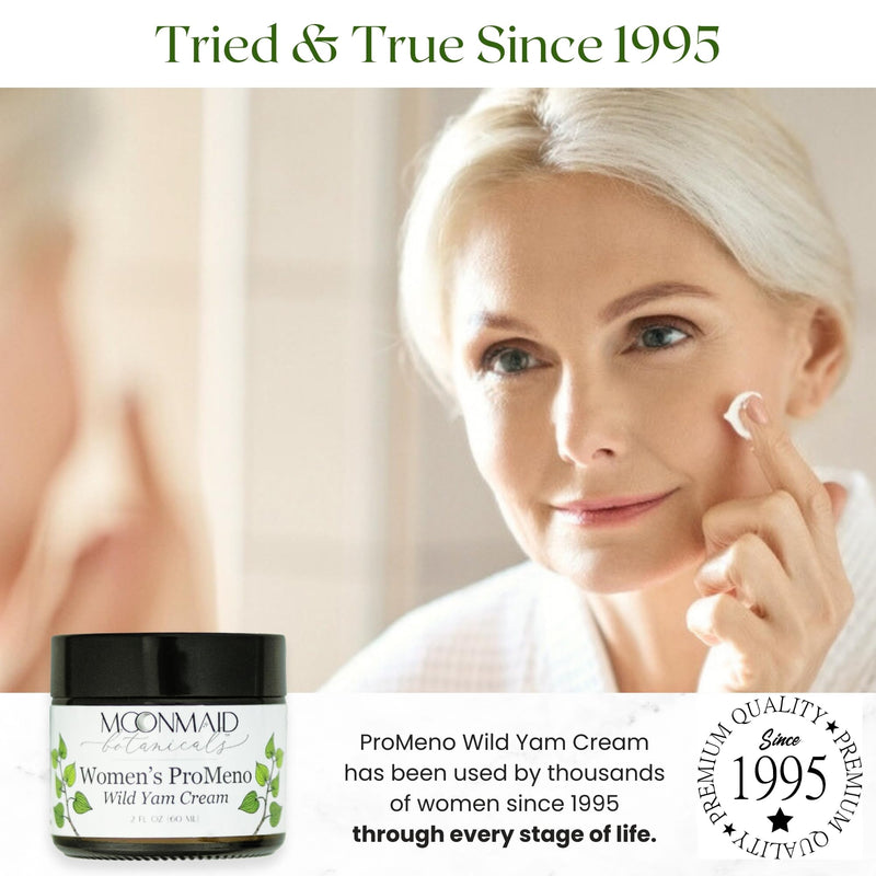 [Australia] - MoonMaid ProMeno Wild Yam Cream for Hormone Balance 2 Oz | Organic Wild Yam Cream for Hormones, Menopause Support, Skin Rejuvenation, Mood Balance, and Improved Sleep | Made in USA Rose 2 Ounce (Pack of 1) 