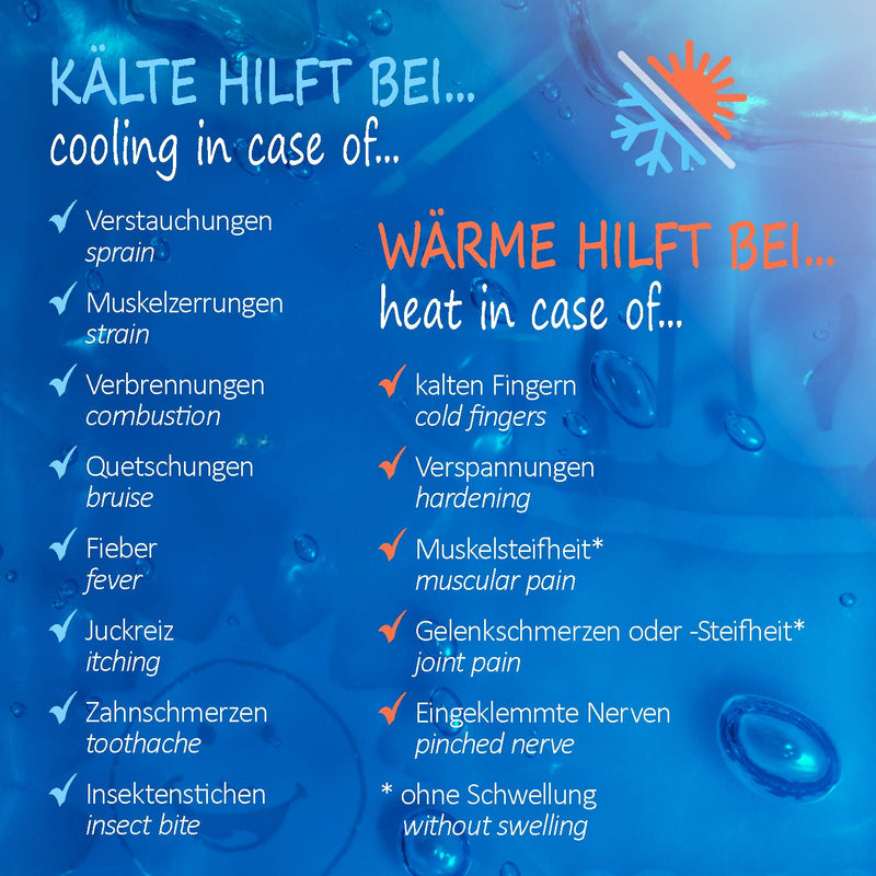 [Australia] - com-four® 5X Large Multiple Compress 29 x 12 cm with Fleece Cover, Warm and Cold Compresses, Cooling Pads - Cooling Pack Microwave Safe - Made in Germany (05 Pieces - Large) 05 Pieces - Large 