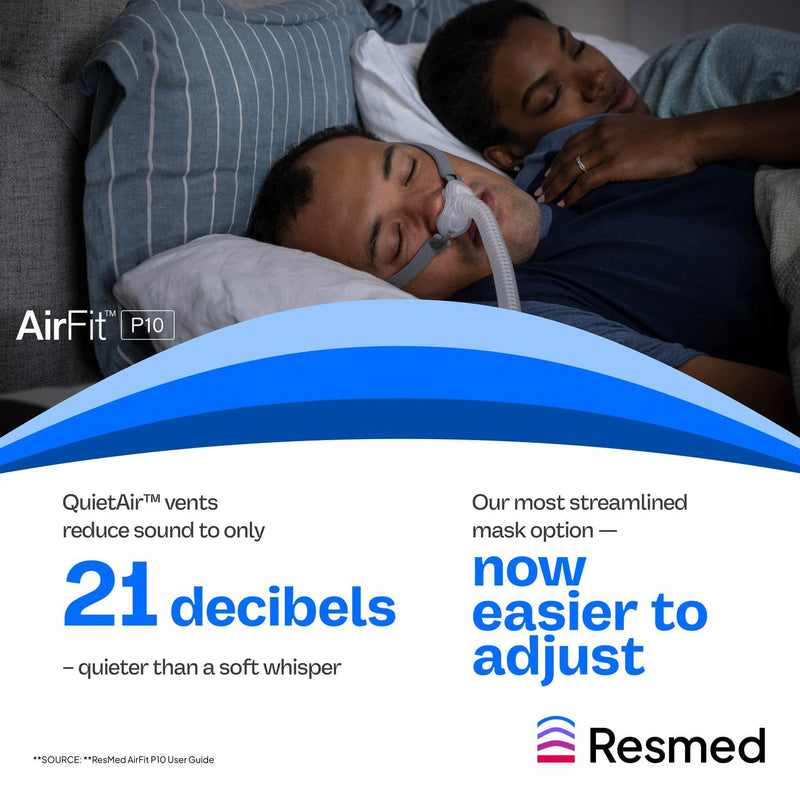 [Australia] - ResMed P10 Nasal Pillow Cushion - Replacement Silicone CPAP Mask Cushion - Frame System & Headgear Not Included - Premium CPAP Accessory - Large 