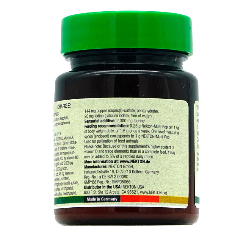 Nekton Multi-Rep Vitamins and Minerals for all Reptiles, 35gm,white 35gm / 1.23oz - PawsPlanet Australia
