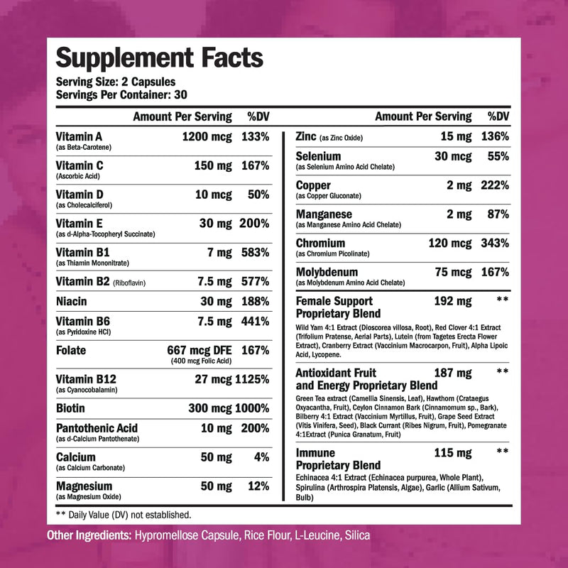 Vimerson Health Women’s Multivitamin & Turmeric Moringa Supplement for Immune Support, Energy, Mood, Hair, Skin, Nails, Joints and Digestion.