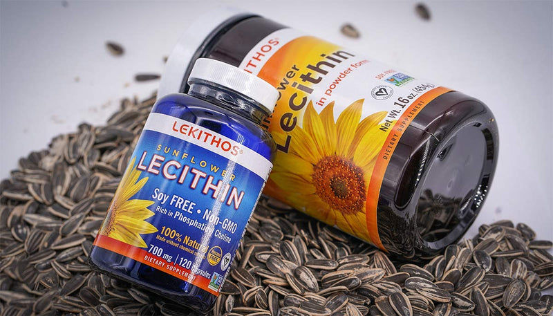 [Australia] - 100% All-Natural Sunflower Lecithin Capsules - 120 Count - Rich in Phosphatidyl Choline - Cold Pressed (Solvent Free) - Non-GMO Project Verified - Certified Vegan 