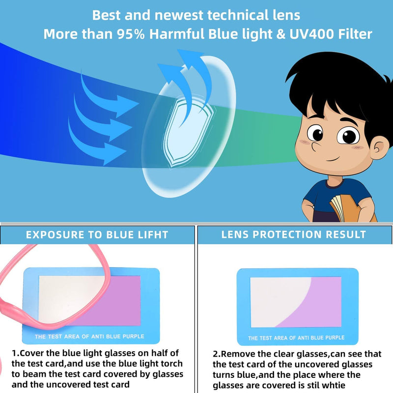 [Australia] - CHEERS DEVICES Blue Light Blocking Glasses for Kids Boys Girls Teens - Computer Glasses with Unbreakable Frame and Anti-Glare * 5 Pair Mix-a , Age 6-14 Age 6-14 Yrs 