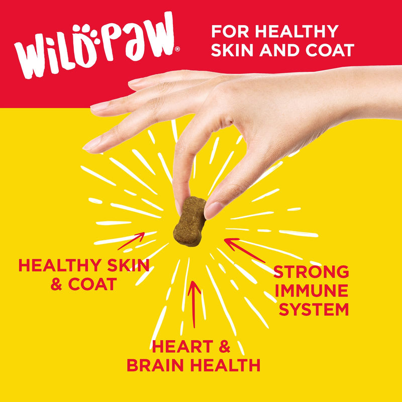 WonderBites for Healthy Skin and Coat - Skin & Coat Health Supplement for Dogs - Salmon Fish Oil Supplement - Hemp Chews for Dogs with Zinc - 90 Soft Chews - PawsPlanet Australia