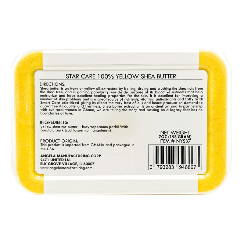 100% Pure Yellow Shea Nut Butter 7oz Unrefined & Raw Natural Moisturizer for Skin Hair & Lips, African Shea Butter Rich in Vitamins & Antioxidants No Added Color or Fragrance 7 Fl Oz (Pack of 1)