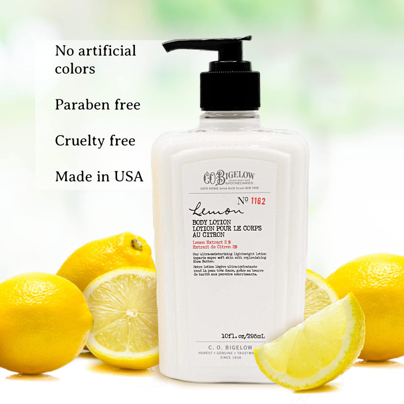C.O. Bigelow Lemon Body Lotion, 10 fl oz | Lemon Scented Body Cream with Shea Butter & Lemon Extract - Deep Moisturizer Leaves Skin Soft Fresh,Lemon