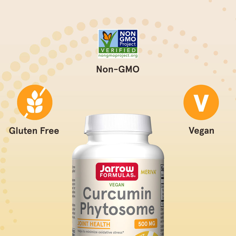 [Australia] - Jarrow Formulas Curcumin Phytosome 500 mg - 120 Veggie Capsules - Formulated with Meriva - Antioxidant Support Supplement - Joint Health & Support - 60 Servings Unflavored 120 Count (Pack of 1) 