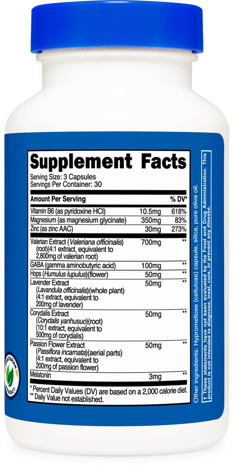 Nutricost Sleep Aid Complex 1330mg Serving (90 Capsules) 90 Count (Pack of 1)